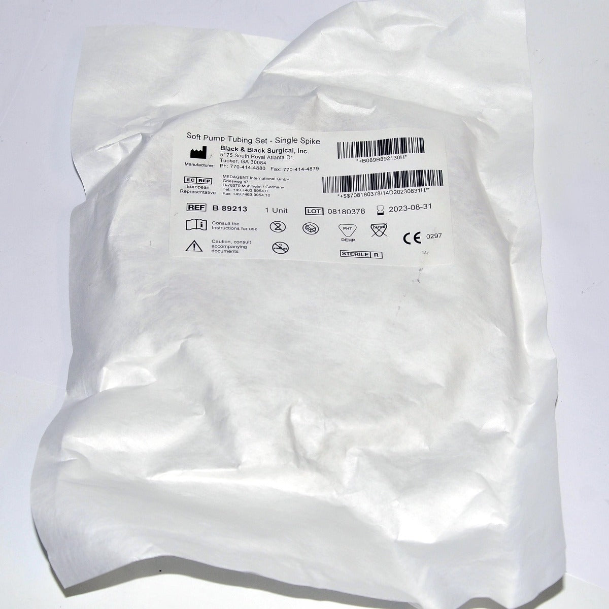 Soft Pump Tubing Set Single Spike 13' Surgical Tube Infiltration Sterile x10 Pcs