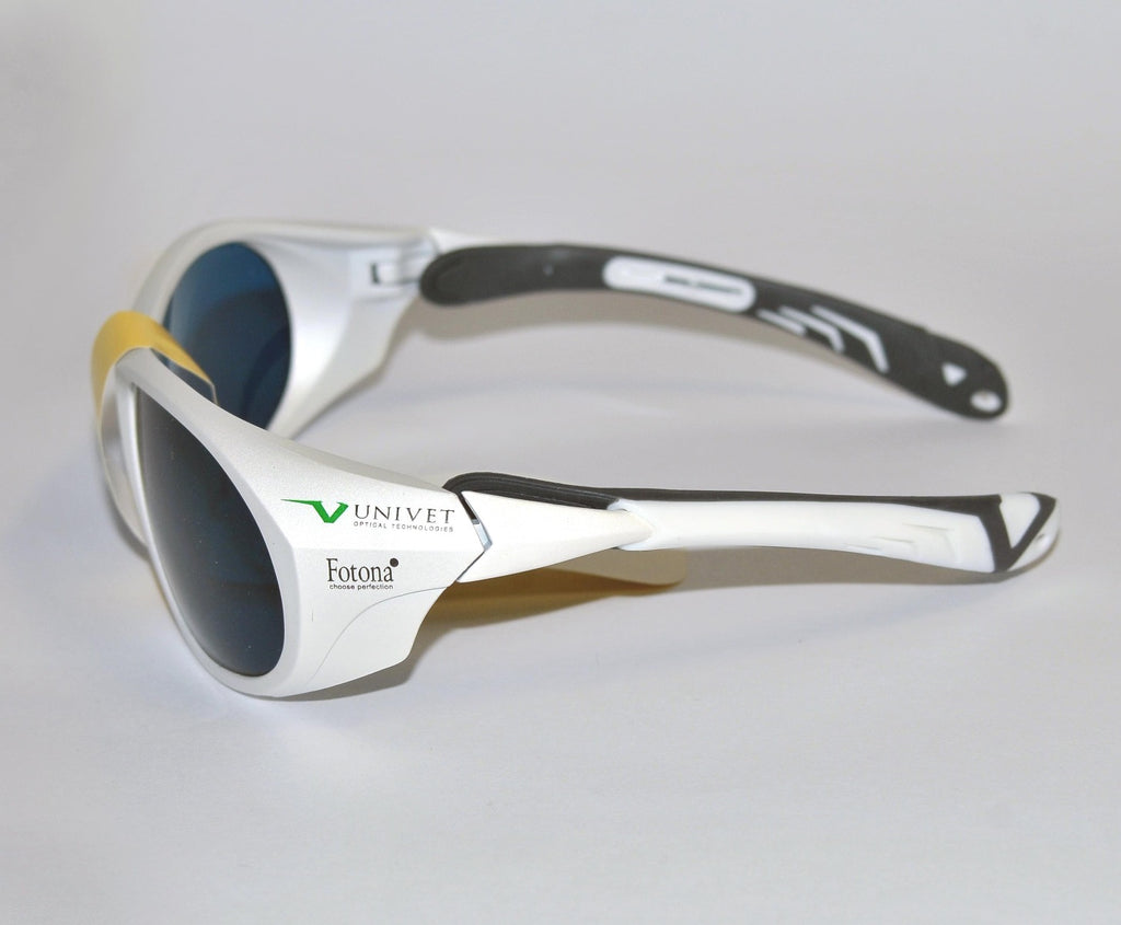 UNIVET Optical Fotona Laser Safety Glasses White Frames Blue Tint 575-740 LB3-6
