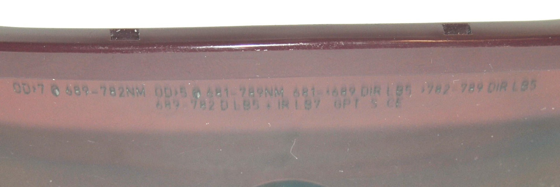 Laser Safety Glasses Eye Protection 681-789nm LB 5 Purple Filter Frameless