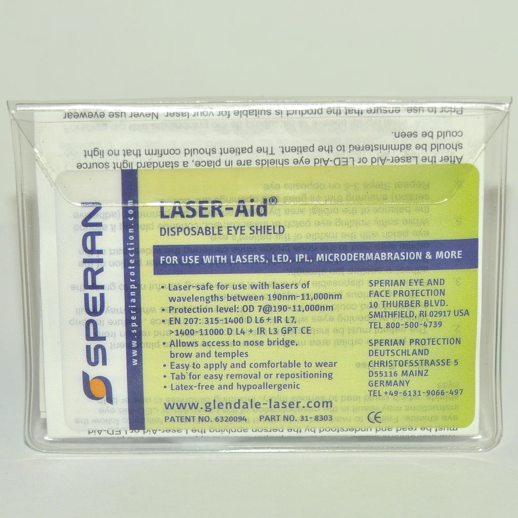 Sperian Laser-Aid Disposable Eye Shield Patient Protection Microdermabrasion LED