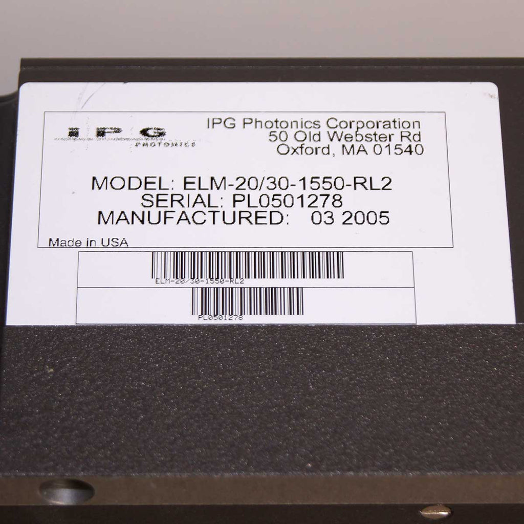 IPG Photonics 30V Laser Head Module ELM-20/30-1550-RL2 ReStore Handpiece As-Is