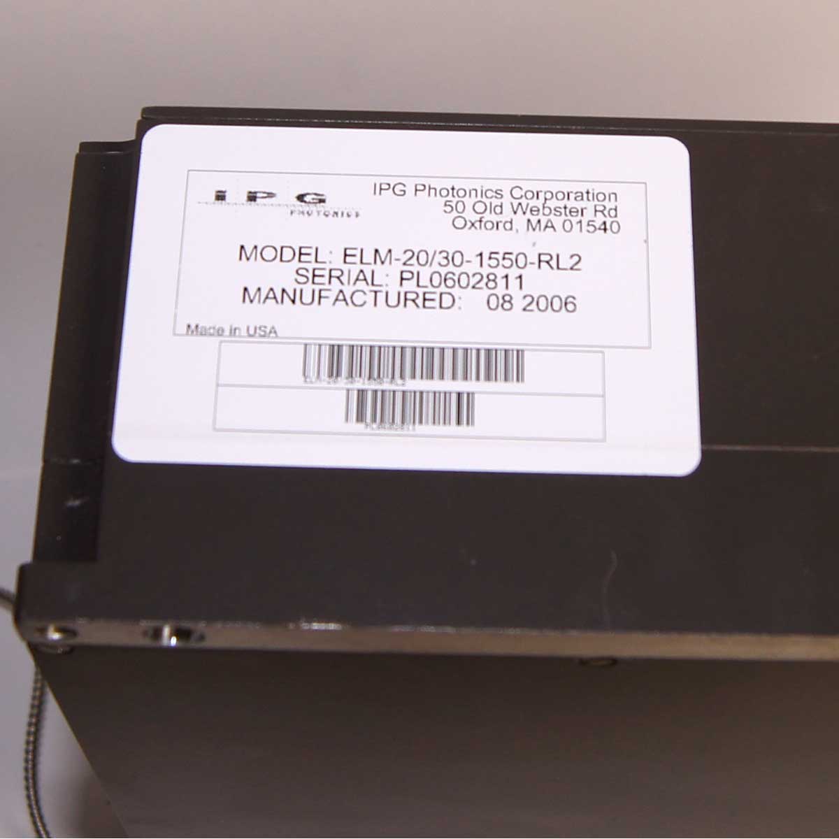 IPG Photonic Laser Head Module ELM-20/30-1550-RL2 Fraxel ReStore Handpiece As-Is