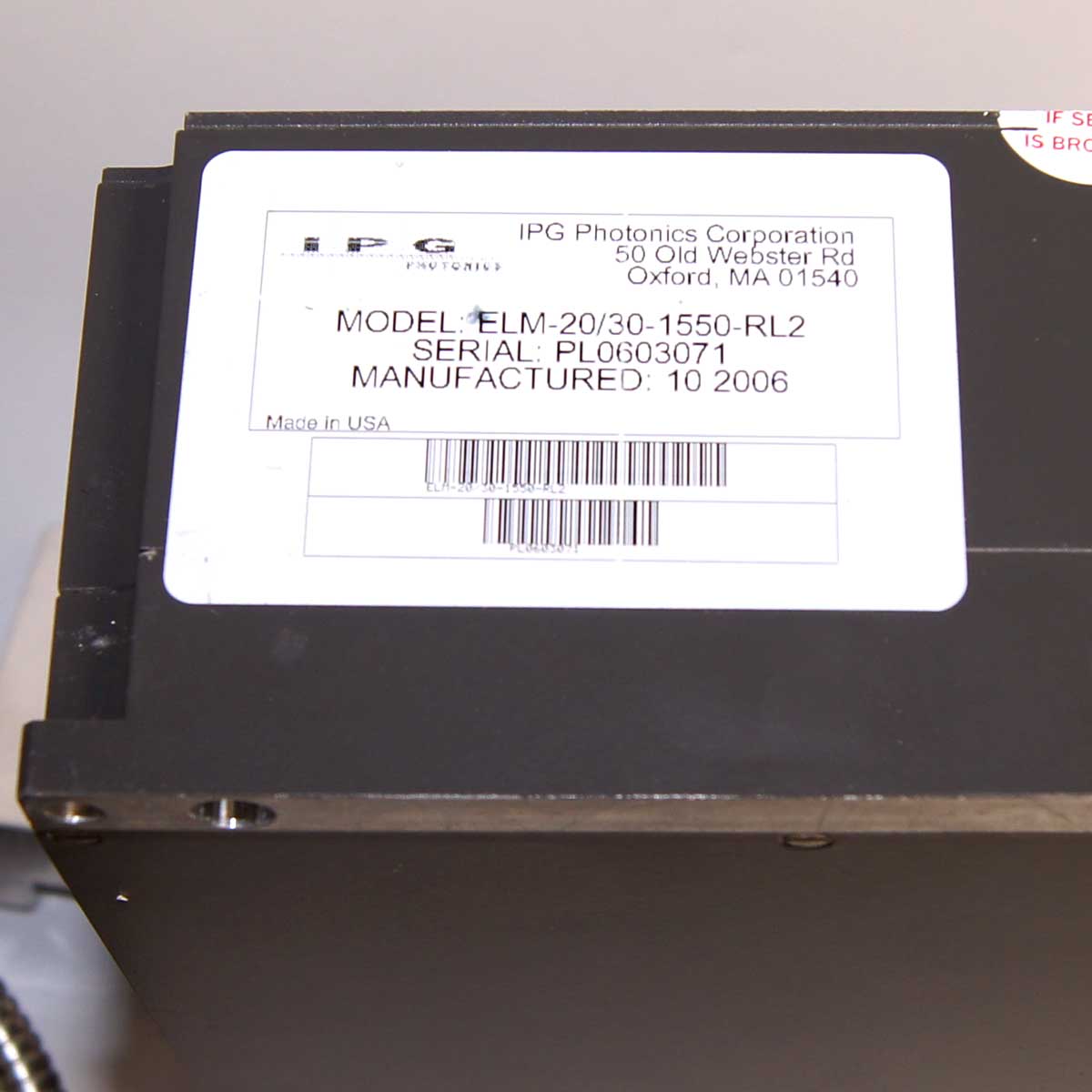 IPG Photonics 30V 10A Laser Head Module ELM-20/30-1550-RL2 for Fraxel ReStore