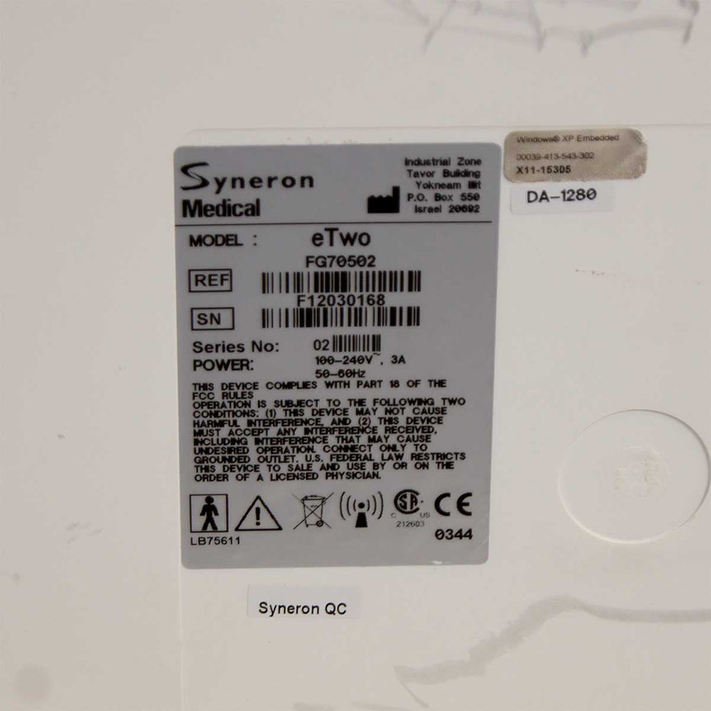 Syneron eTwo eMatrix e2 Skin Rejuvenation Tabletop System Screen Issues As-Is