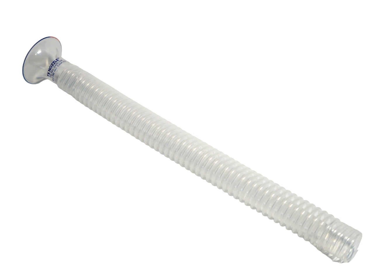 Acuderm ACU-EVAC Clear Plastic Hose Funnel LTXPACK TX Nozzle 20" Flexible NEW