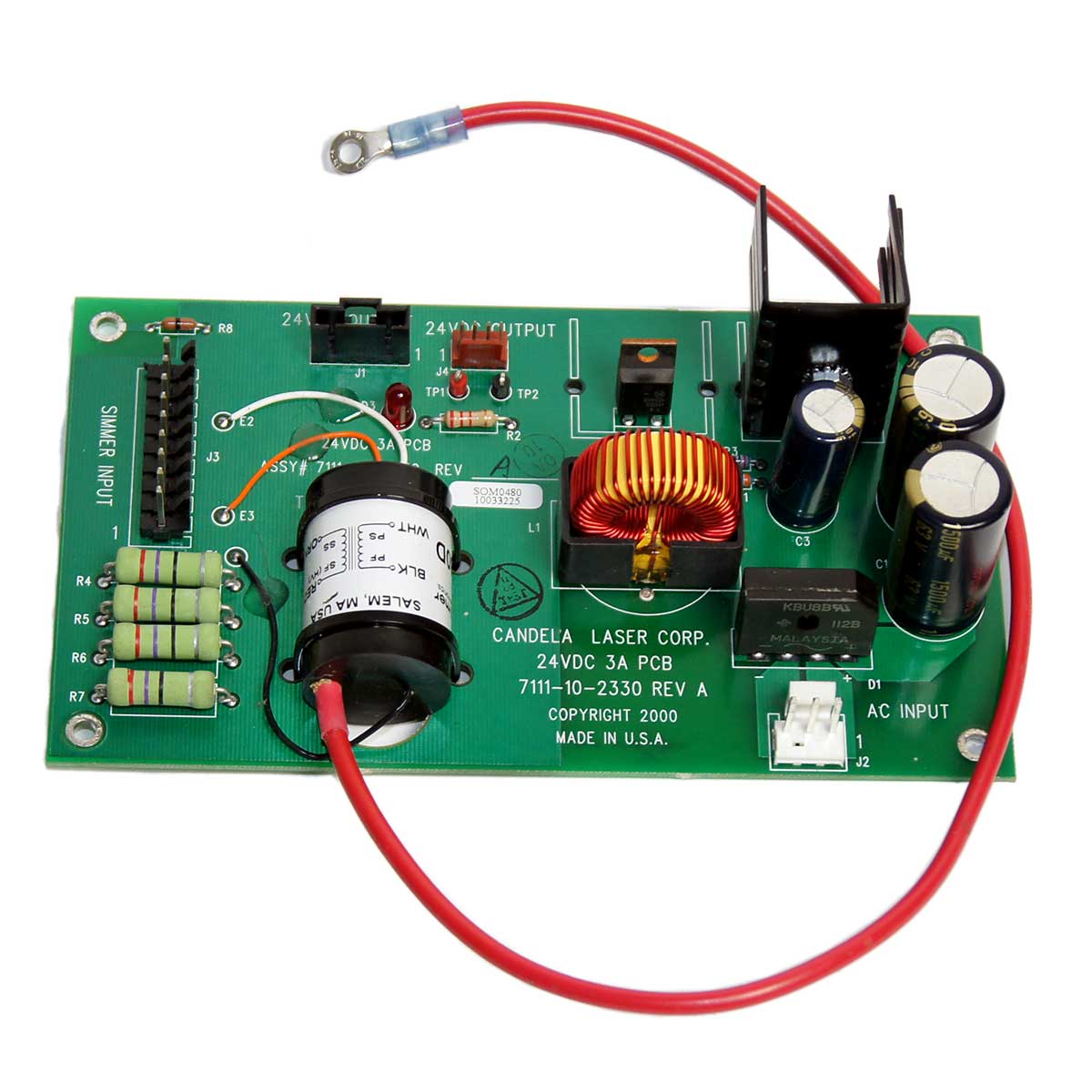 Candela VBeam Laser System 24VDC 3A PCB Simmer Input Board 7111-00-2330 Parts