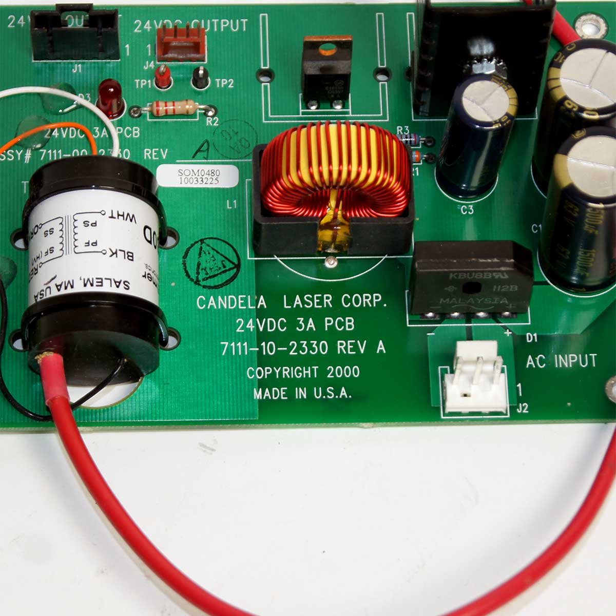 Candela VBeam Laser System 24VDC 3A PCB Simmer Input Board 7111-00-2330 Parts