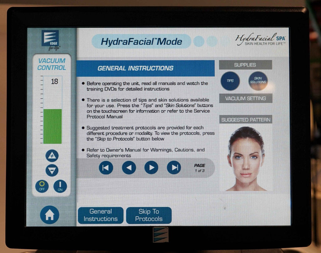2015 Edge Systems Hydrafacial Hydradermabrasion Patient Skin Treatment MD