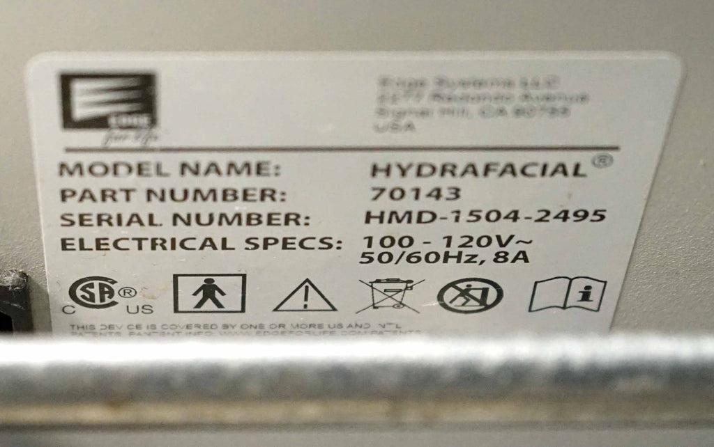 2015 Edge Systems Hydrafacial Hydradermabrasion Patient Skin Treatment MD