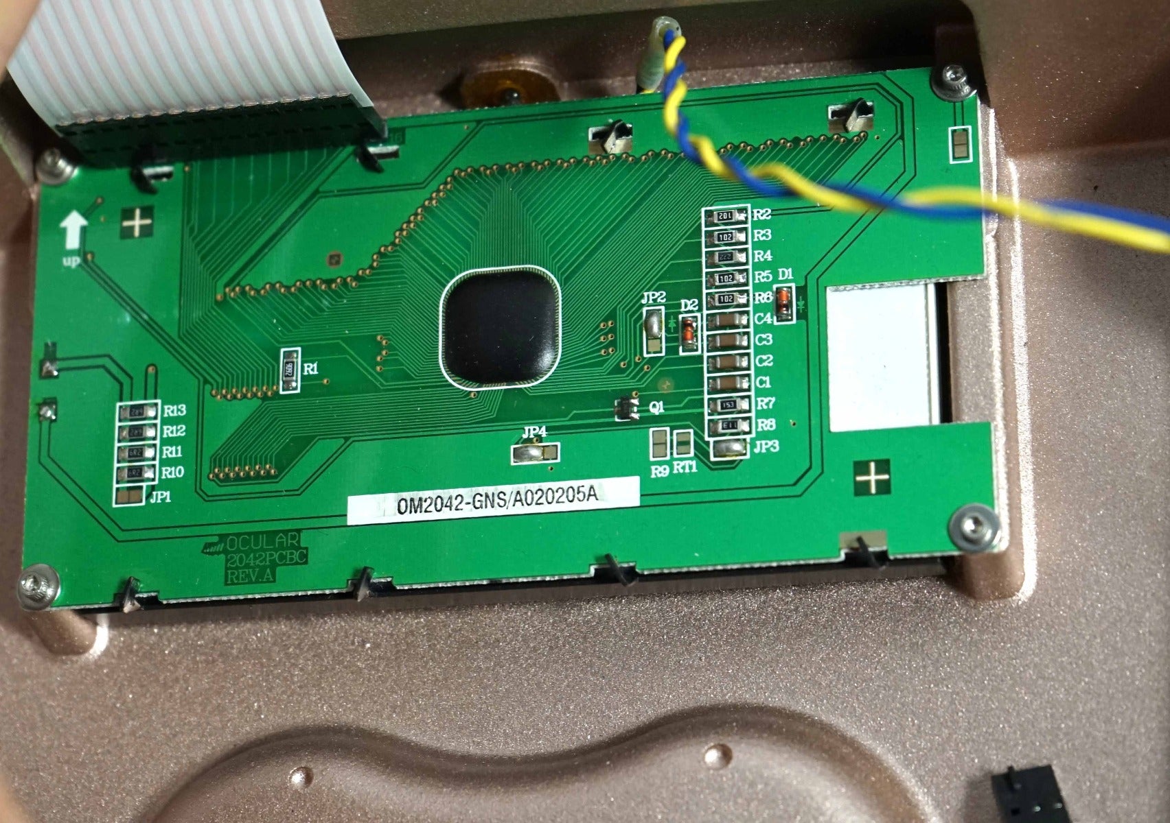 Palomar QYAG 5 Laser Front Panel Display Screen Housing Green PCB Board PARTS