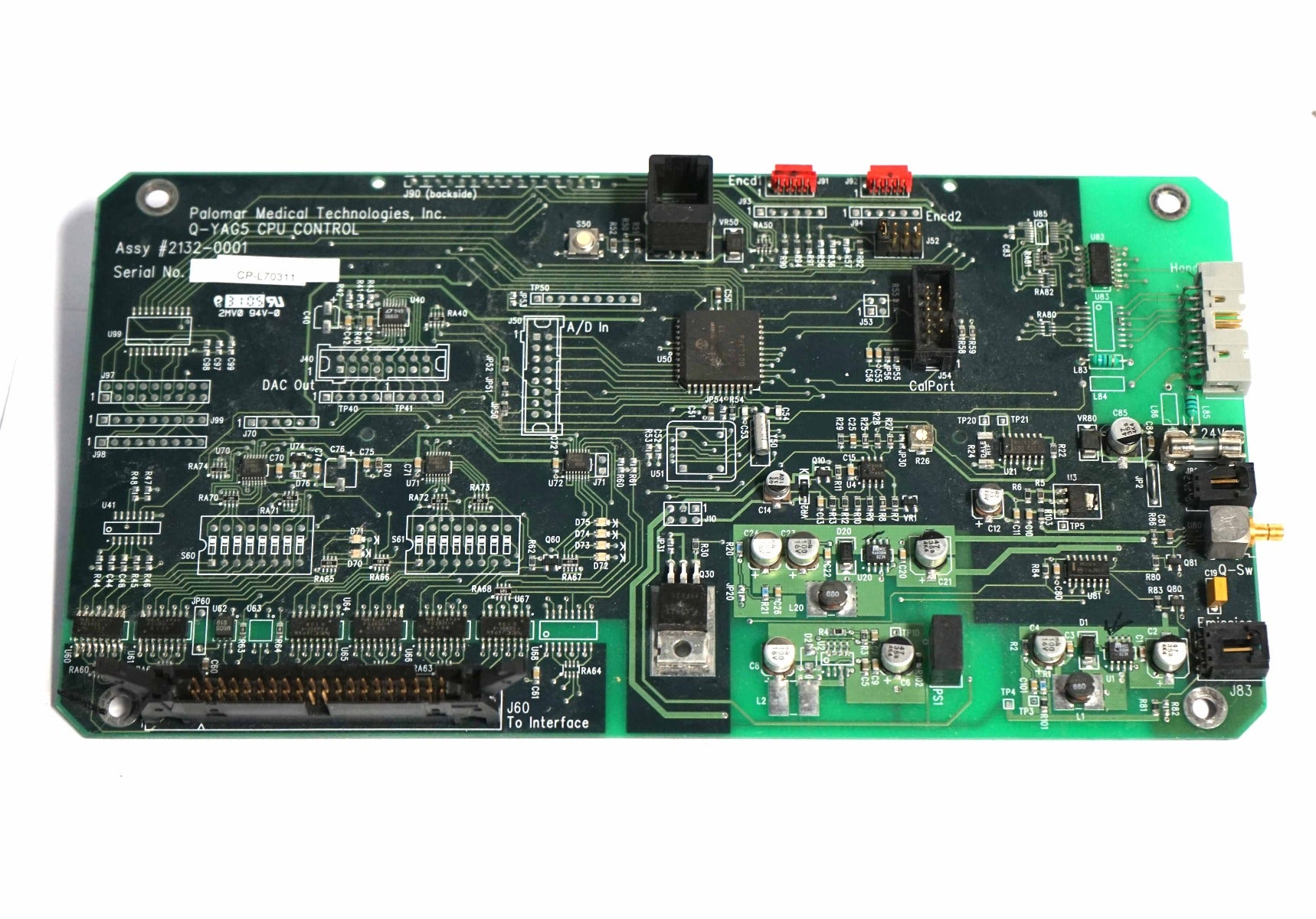 Palomar QYAG 5 Laser Green PCB Computer Board CPU Control 2132-0001 PARTS