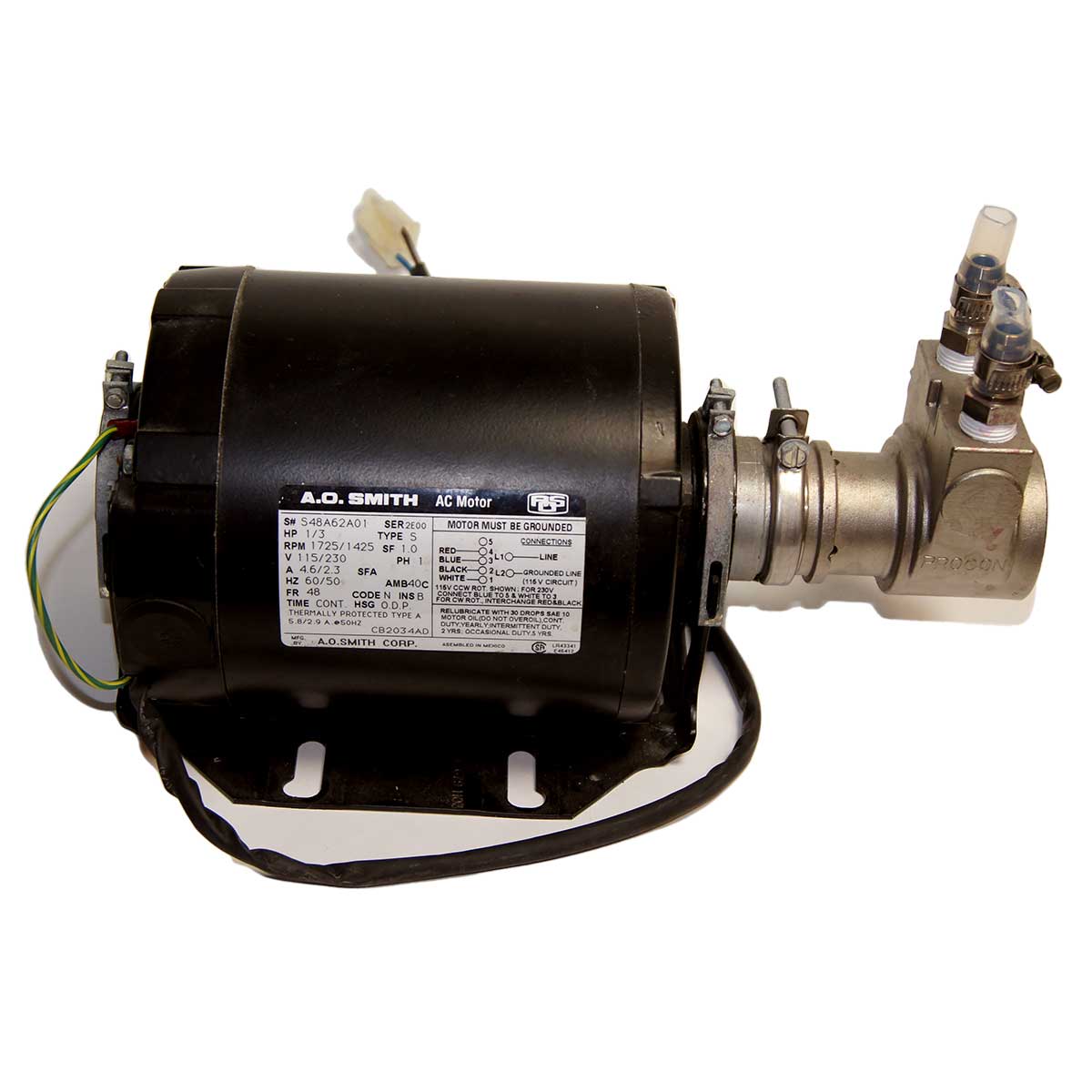 A.O. Smith 115/230V AC Motor 1/3 HP with Candela VBeam Laser Dye Pump Part As-Is
