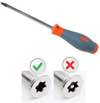 Extol Premium Cr-V T25X125mm Torx Headed Screwdriver TORX25 Grip Handle As-Is