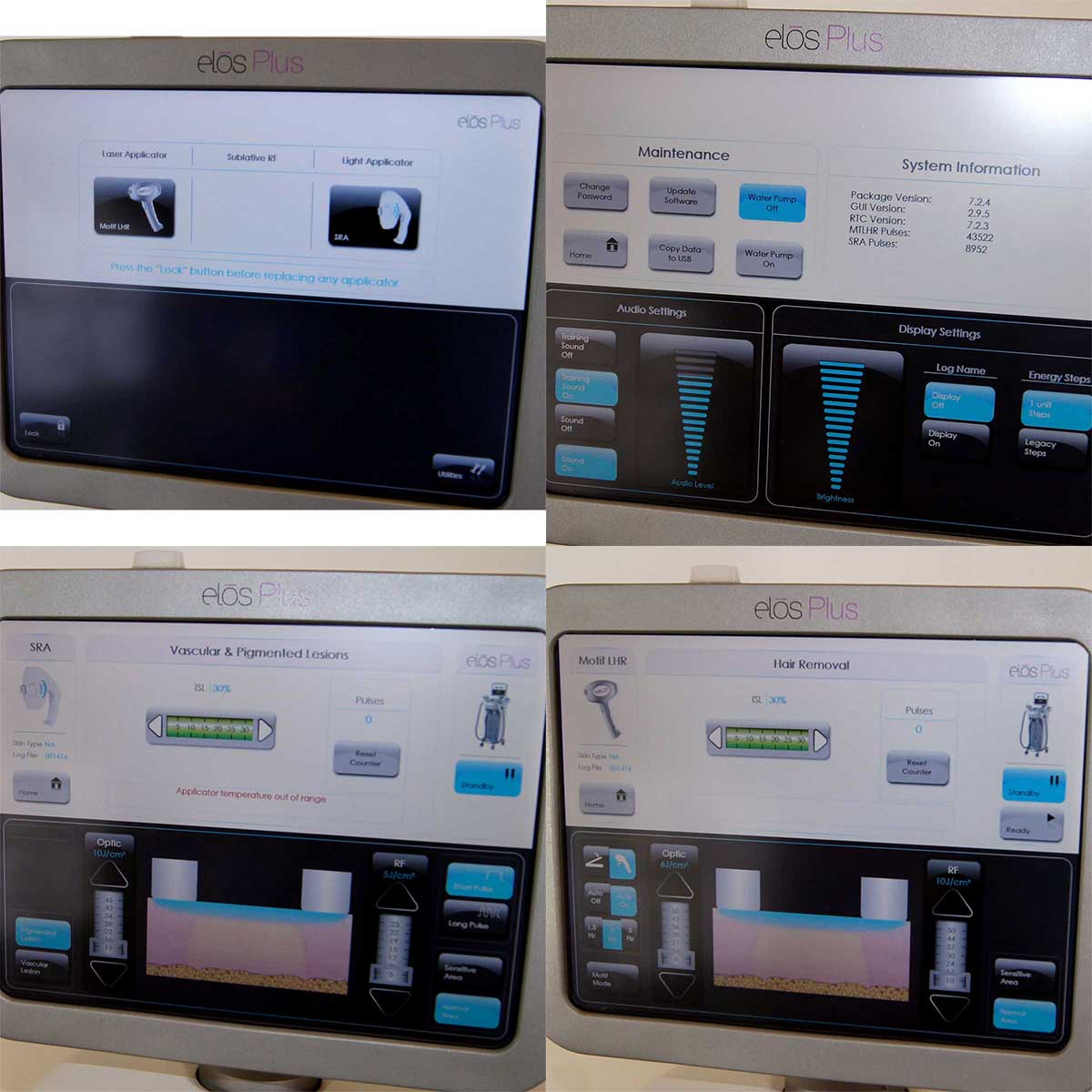 Syneron Elos Plus Laser IPL System Motif LHR SRA Skin Tightening Hair Removal