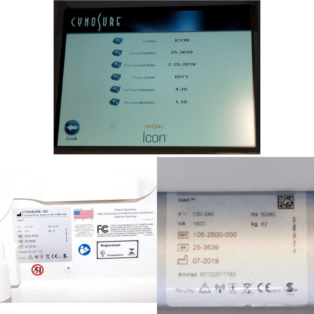 2019 Cynosure Icon IPL Laser System with 5 Handpieces 1540 MaxG MaxR 1064+ MaxYs
