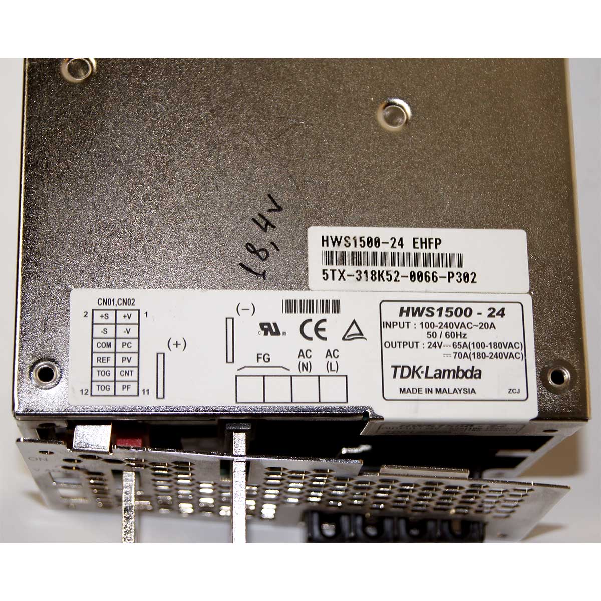 TDK-Lambda HWS1500-24 1500W 24V Power Supply Module Laser Parts As-Is