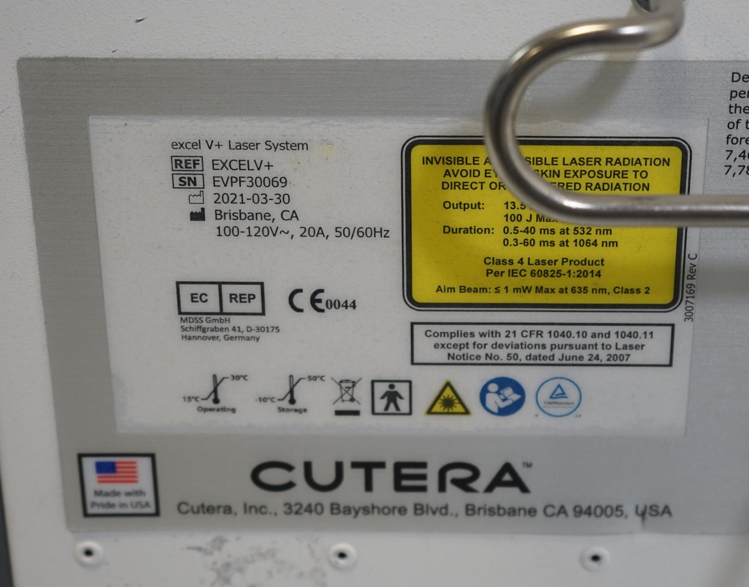 2021 Cutera ExcelV+ Laser 532 1064 Nd YAG Vascular Dermastat XLV Excel V XL V +