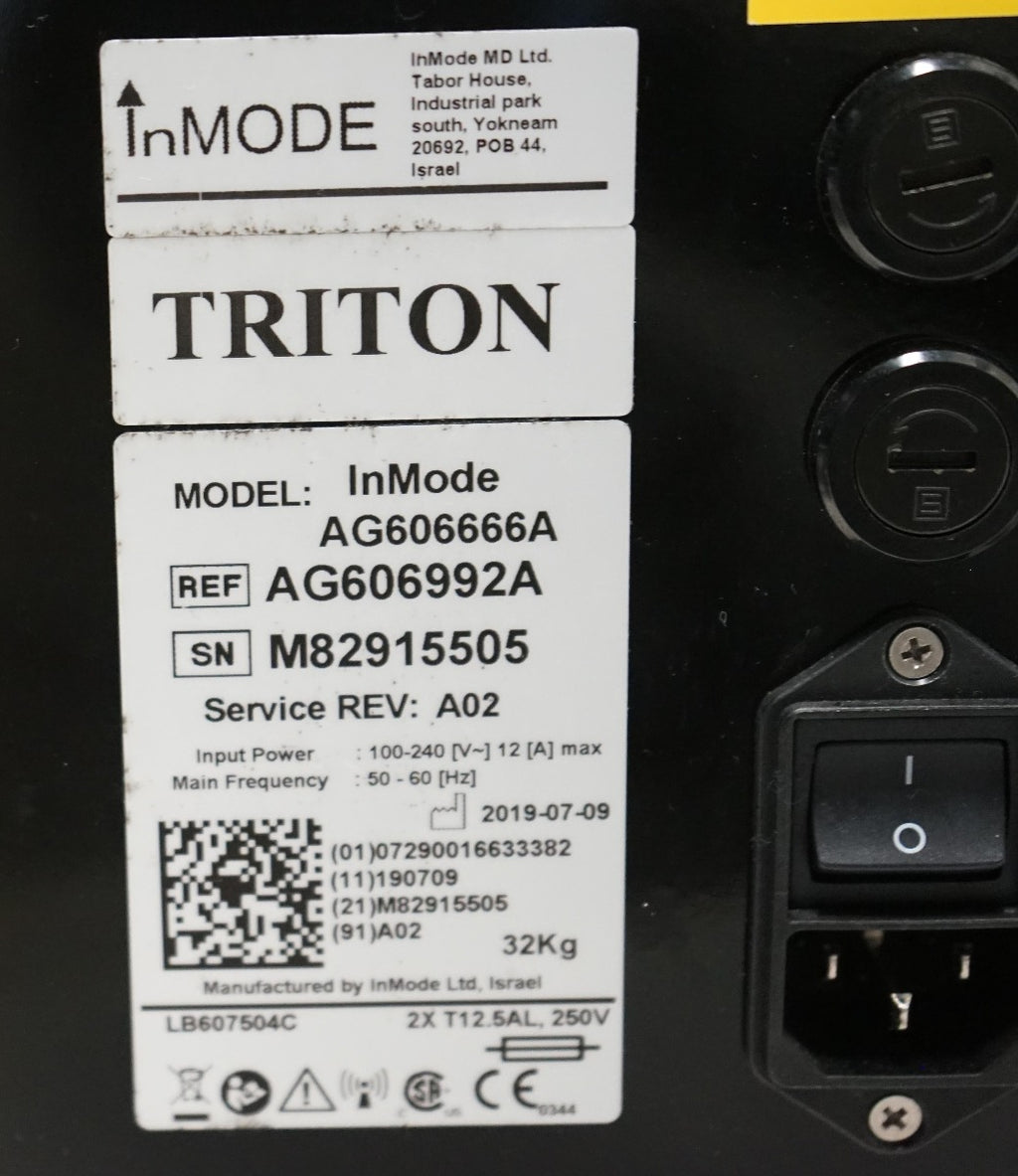 2019 InMode Triton Laser Hair Removal Alexandrite Diode Nd YAG 755 810 1064 Alex