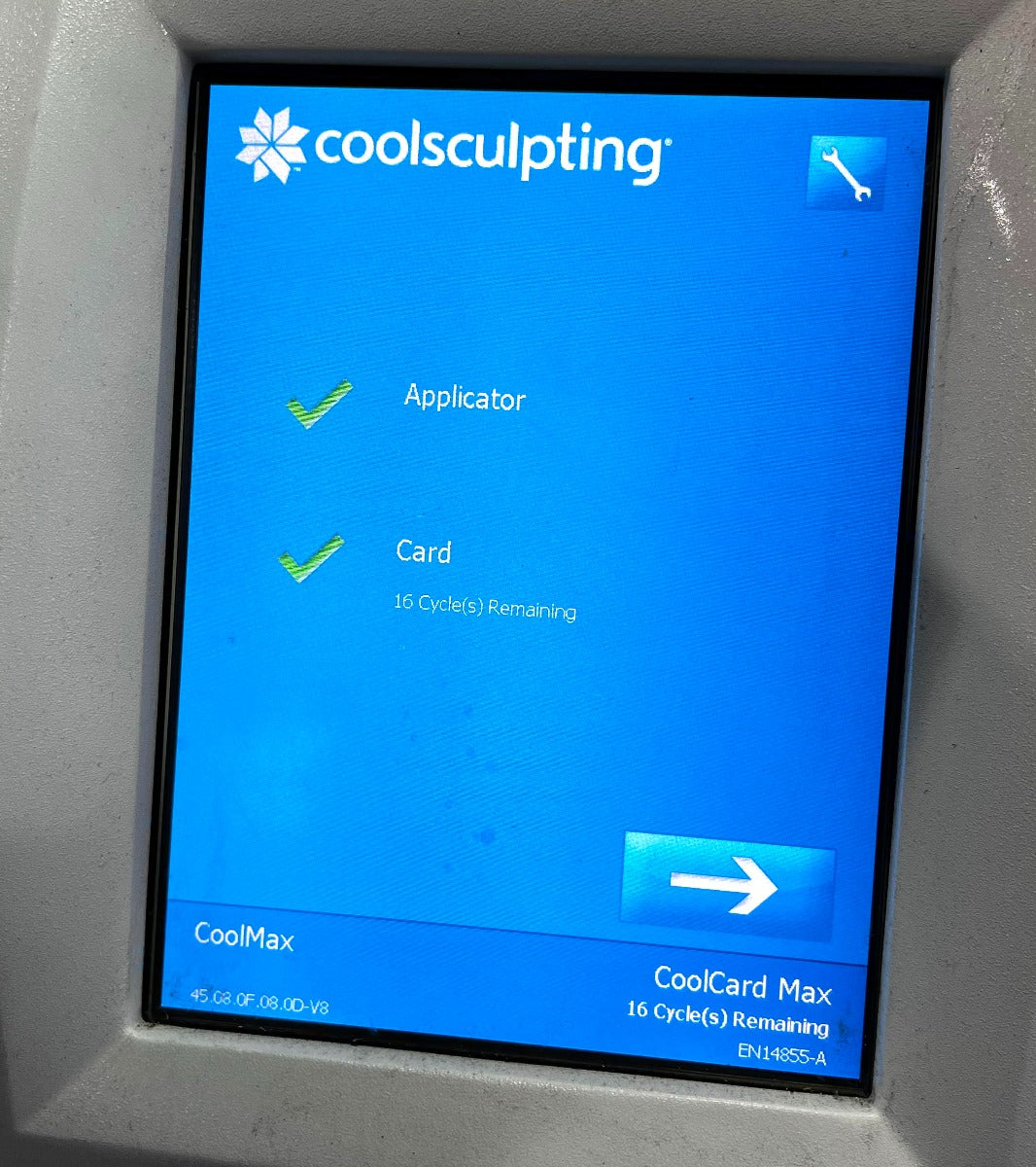 Zeltiq CoolSculpting CoolCard MAX Gold Card BRZ-CD4-08X-016 Full 16 Cycles