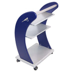 Stylized Aesthetic Workstation Cart 36in - Biorem SkinMaster Spa Rolling Shelf