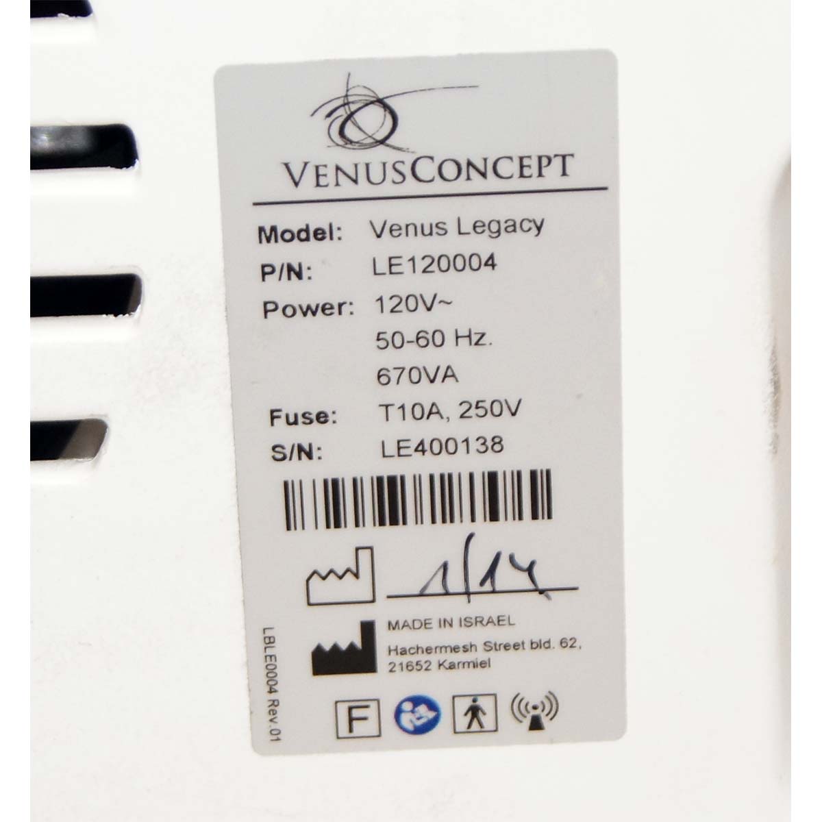 2014 VenusConcept Venus Legacy RF Cellulite Treatment Body Contouring System