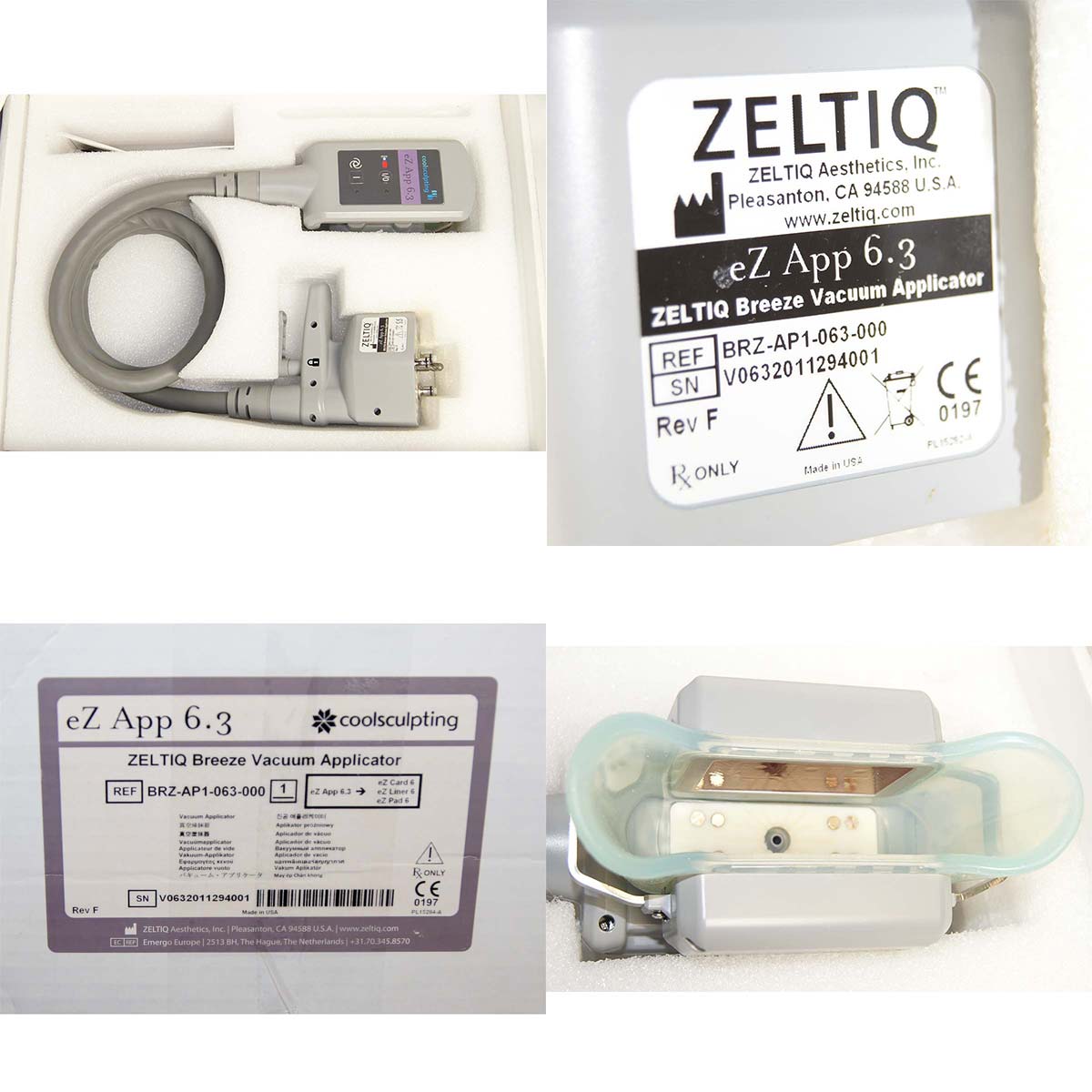 2011 Zeltiq CoolSculpting Body Contouring Fat Reduction System w/ 4 Applicators