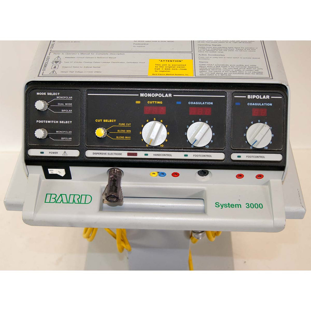 Bard System 3000 13-2040 Electrosurgical Unit ESU w/ Rocker Switch Pencils
