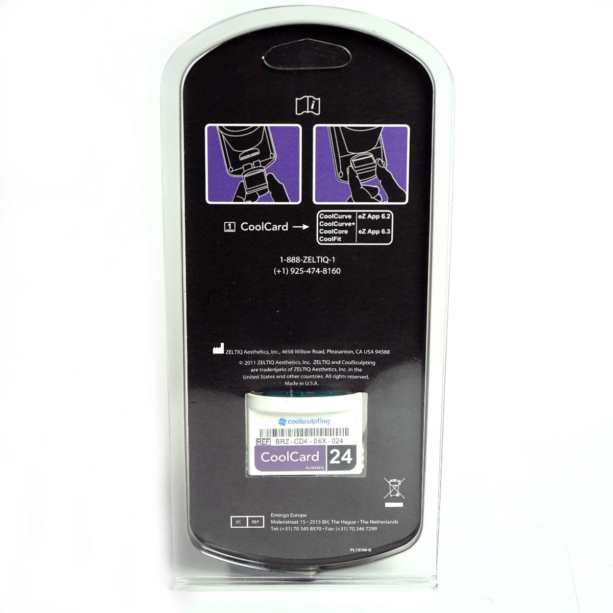 ZELTIQ CoolSculpting CoolCard BRZ-CD4-06X-024 Purple Card 17 Cycles Remaining