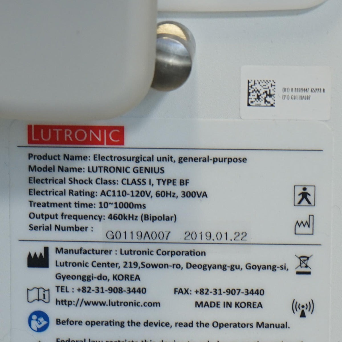 2019 Lutronic Genius Radio Frequency Microneedle Skin Rejuvenation Acne Wrinkles