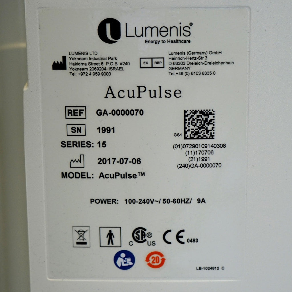 2017 Lumenis AcuPulse CO2 Scanner Skin Resurfacing ENT Incisional Surgery Laser