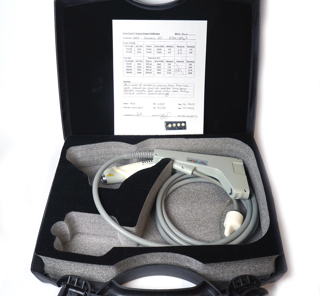 Cutera ExcelV Nd YAG 1064 Laser Genesis V Vascular Hand Piece CoolView Cool View