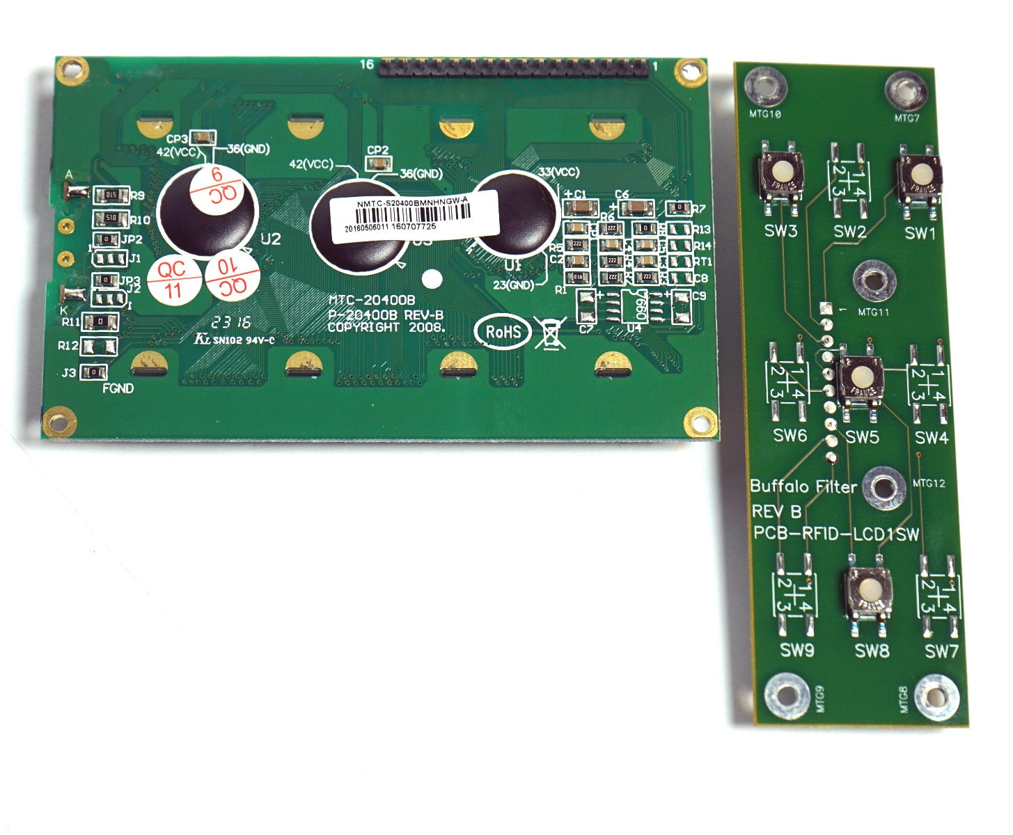 Buffalo Filter PlumeSafe Turbo PCB Display Screen Interconnect Board PARTS