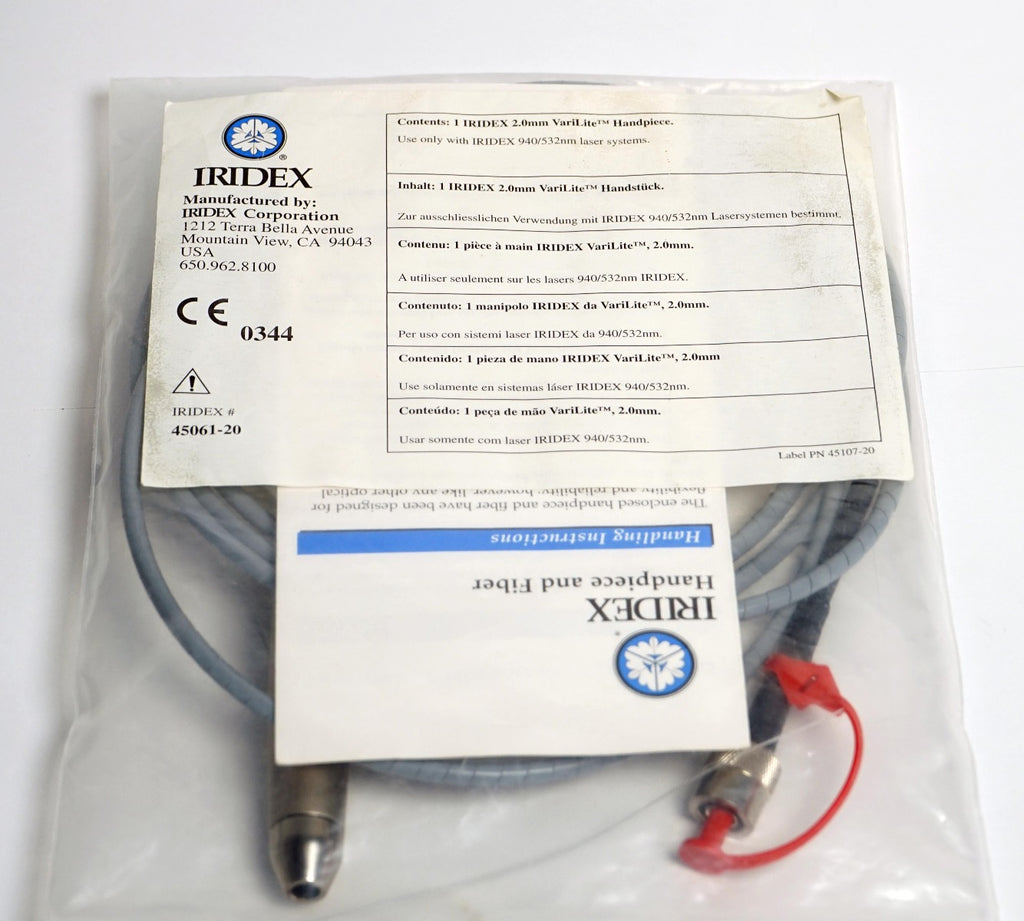 Iridex Varilite 532/940 Laser 0.7 mm Spot Fiber Hand Piece 45061-20 PARTS UNIT