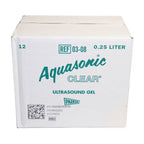 Aquasonic CLEAR Ultrasound Gel 03-08 Water Soluble Hypoallergenic .25L 12-Pack