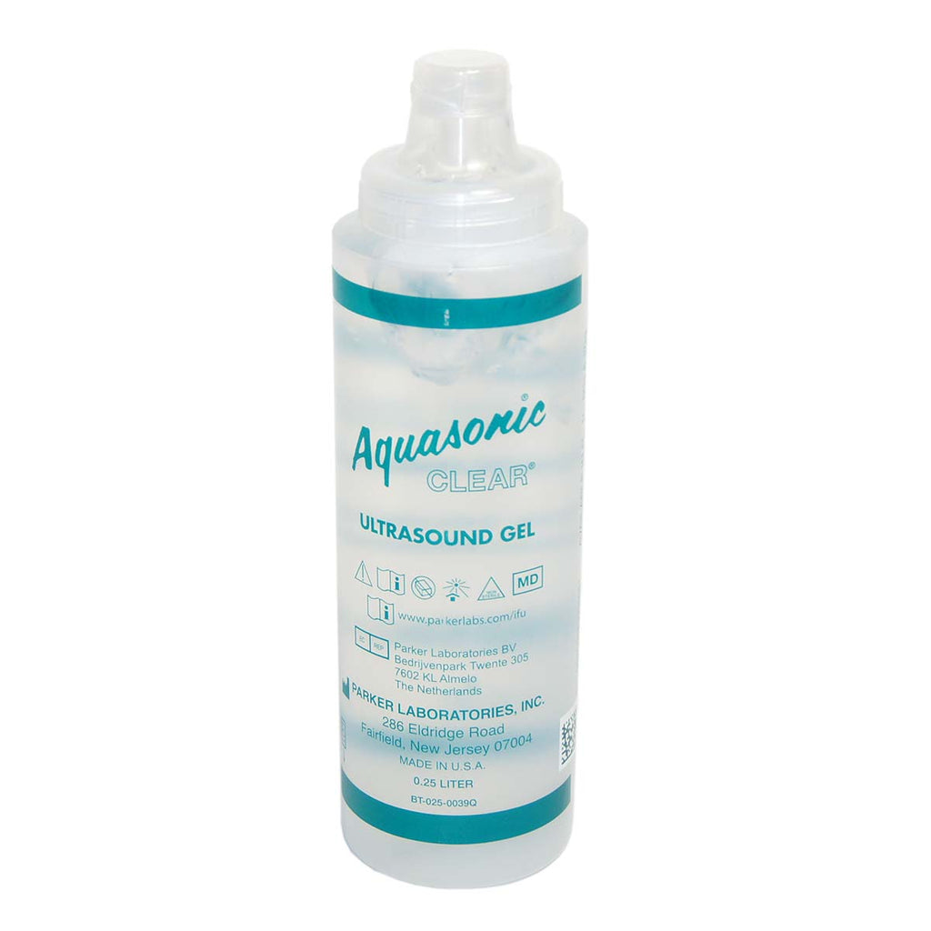 Aquasonic Ultrasound Gel Clear 03-08 Water Soluble Hypoallergenic .25 Liter 2pk