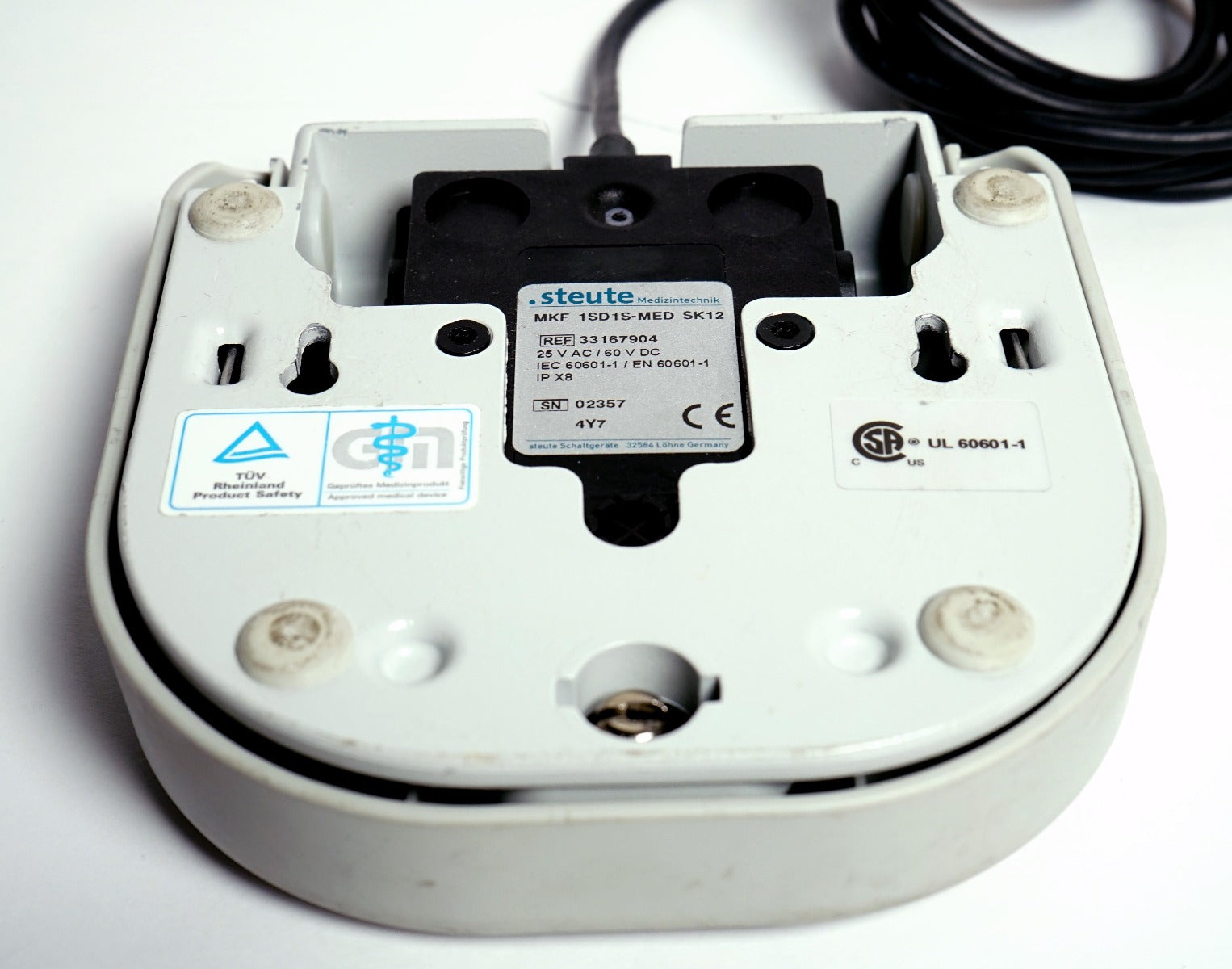Steute FootSwitch Pedal Laser Foot Switch 6 Pin MKF 1SD1S-MED SK12 White PARTS