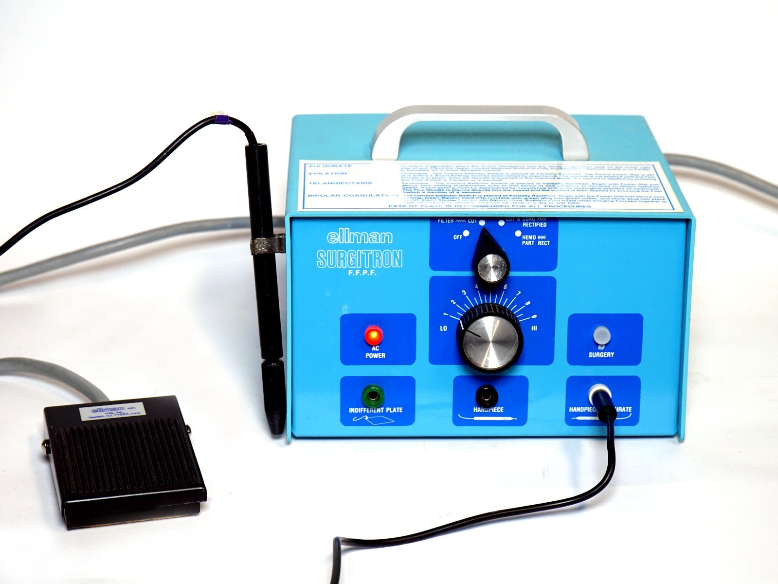 Ellman SURGITRON FFPF Electrosurgical ESU Cautery Dermatology Gynocology Device