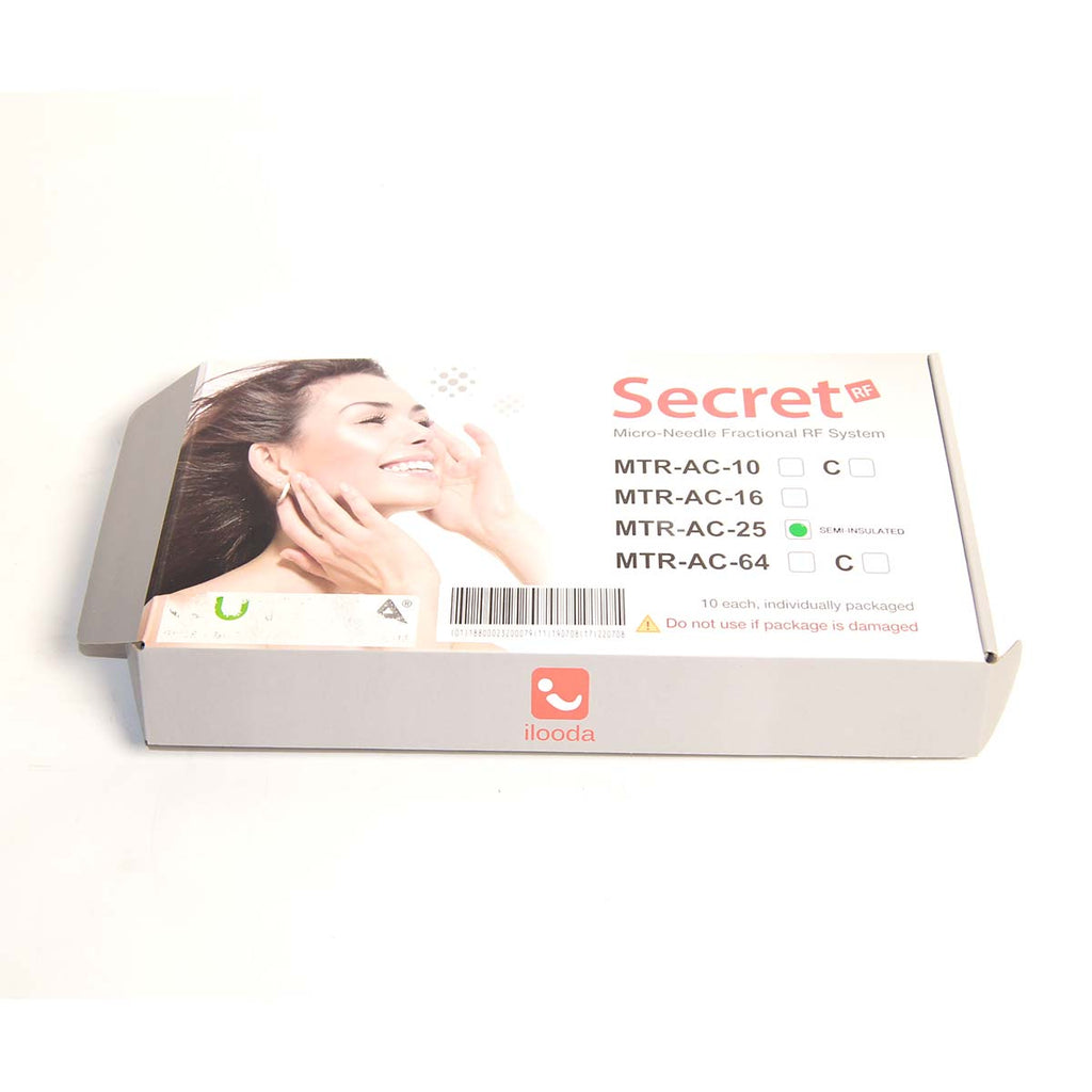Cutera SecretRF 25-Pin Semi-Insulated MicroNeedle Tip MTR-AC-C-25 EXP-07/22 10pk