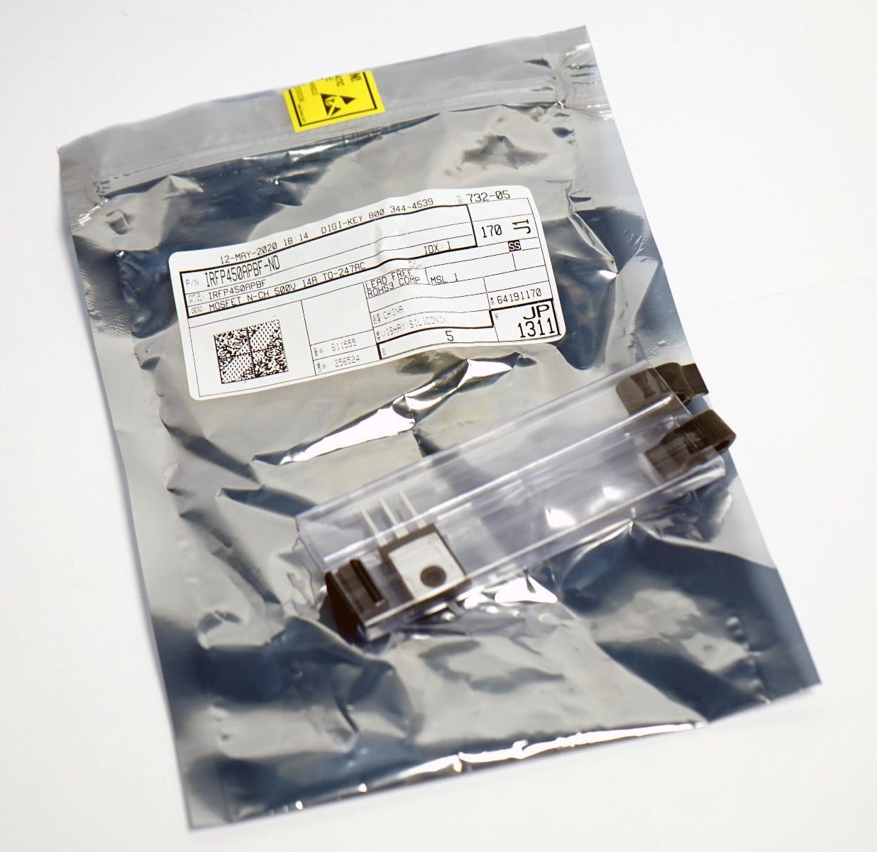Littelfuse Digi-Key IRFP450APBF-ND MOSFET N-CH 500V 14A TO-247AC Fuse (x 1 Pc)