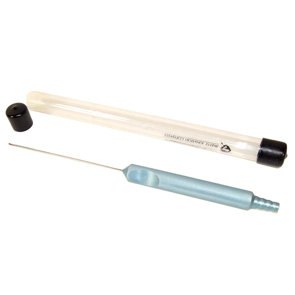 Byron Aspiration Cannula 2mm x 15cm (6in) with a Spatula Tip Blue Handle