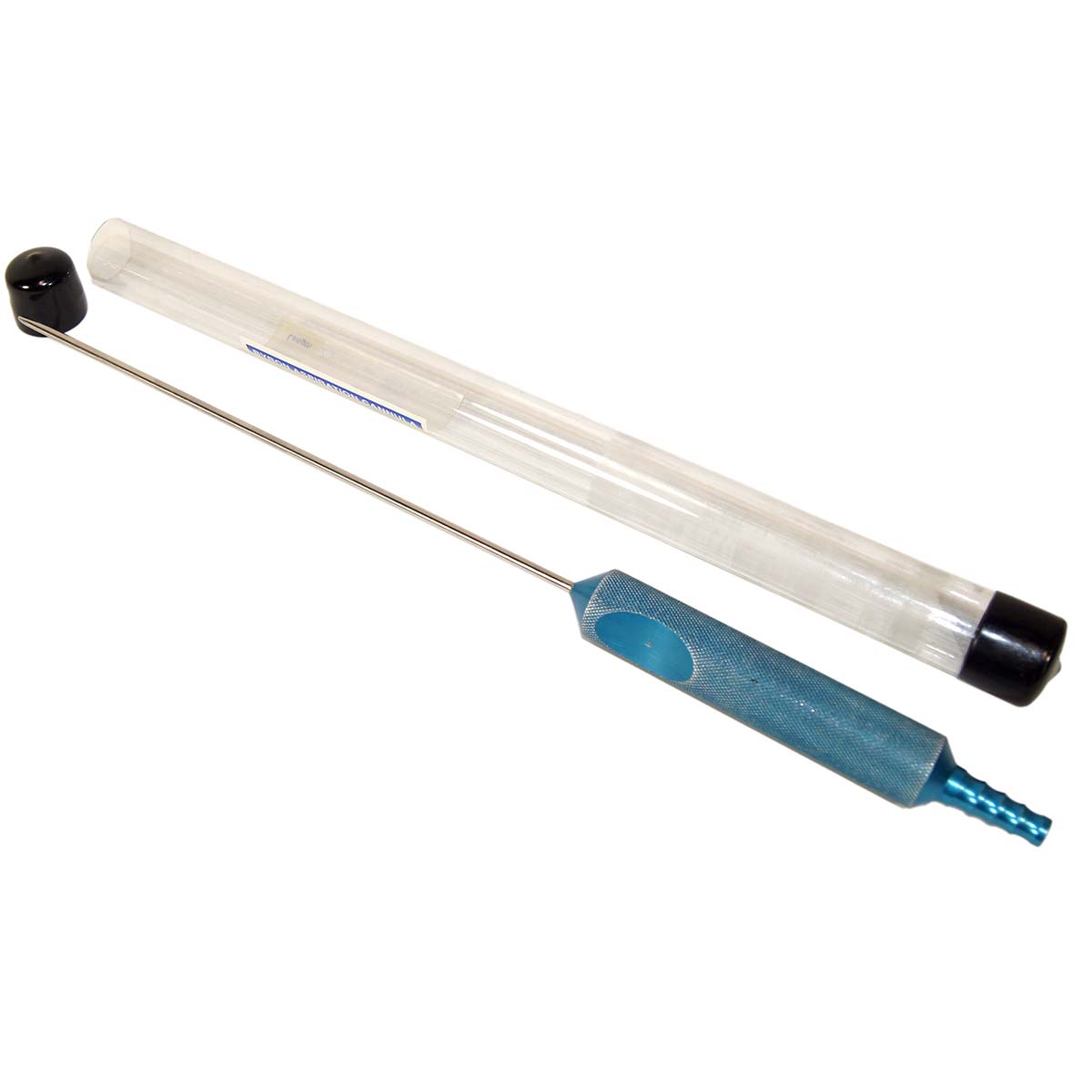 Byron Aspiration Cannula 4mm x 26cm (10.25in) with a Keel Cobra Tip Blue Handle