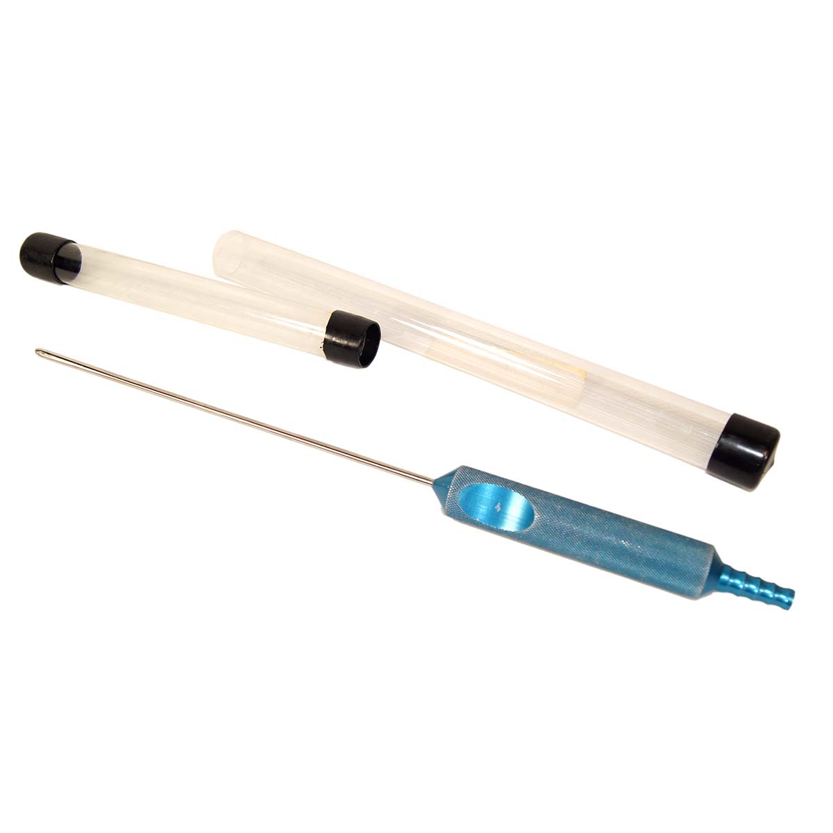 Byron Aspiration Cannula 4mm x 23cm (9in) with a Spatula Tip Blue Handle