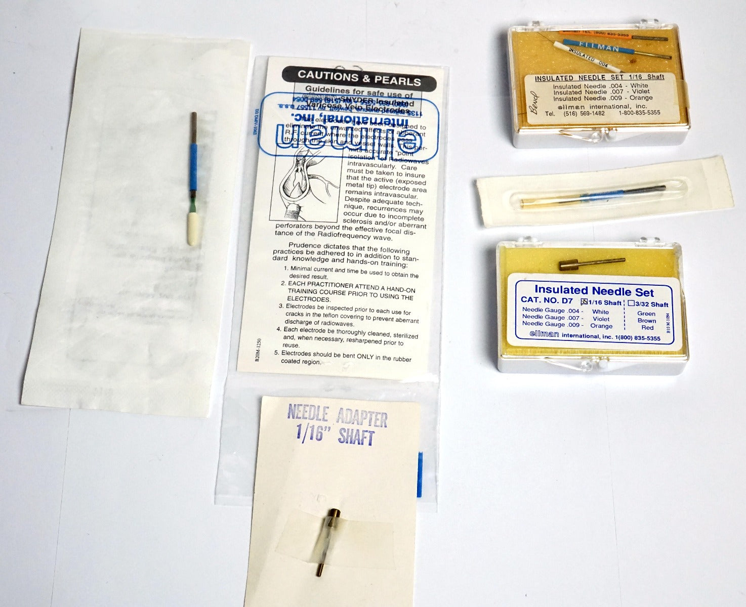Ellman Insulated Needle D7 1/16 Shaft Varicose Veins Electrodes Cautery Tip LOT