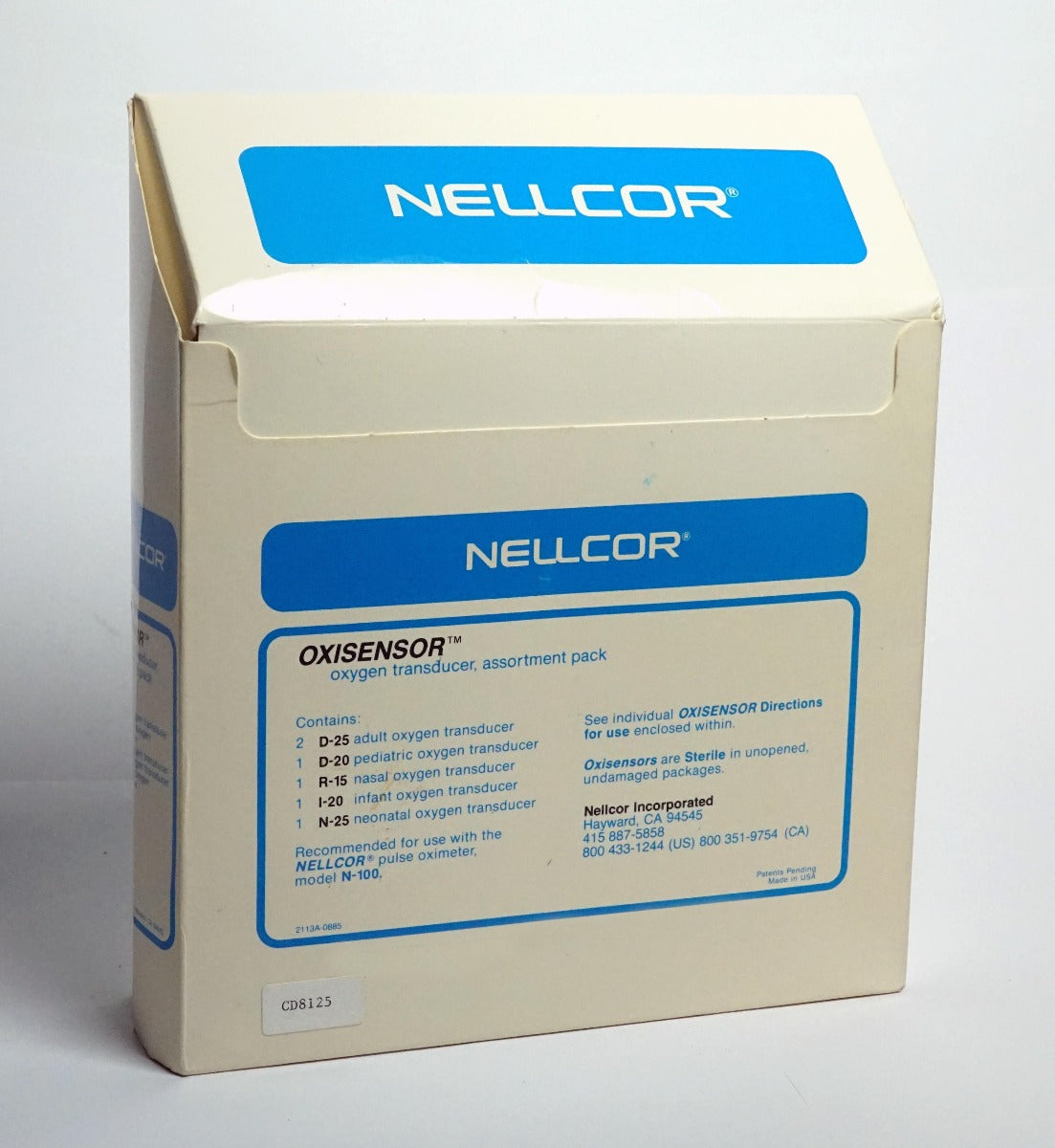 Nellcor Oxisensor Oxygen Transducer Assortment for N-100 Pulse Oximeter Kit