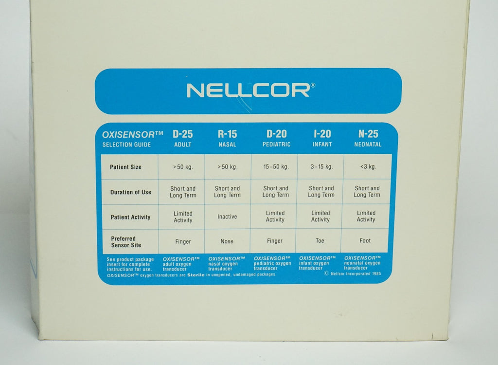 Nellcor Oxisensor Oxygen Transducer Assortment for N-100 Pulse Oximeter Kit