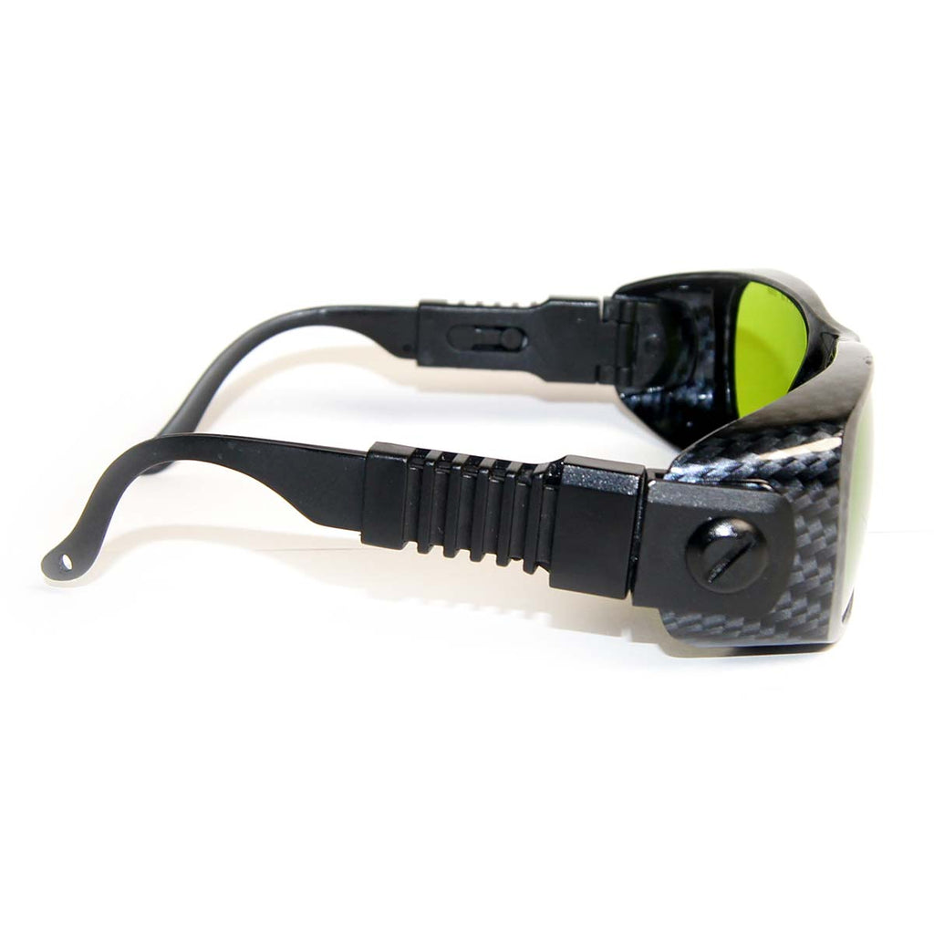 Laser Safety Glasses Green Lens Eyewear PPE DI 1064nm L5 CarbonFiber Print Frame