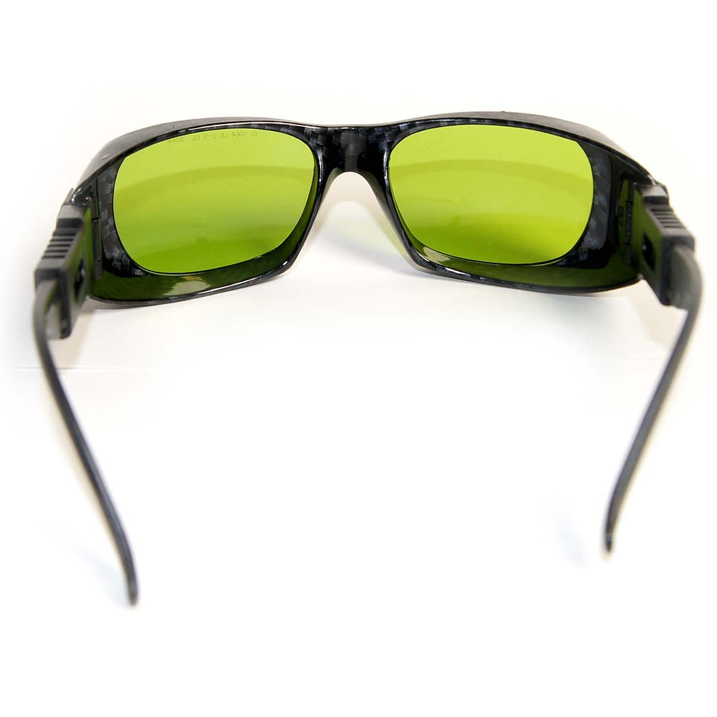 Laser Safety Glasses Green Lens Eyewear PPE DI 1064nm L5 CarbonFiber Print Frame