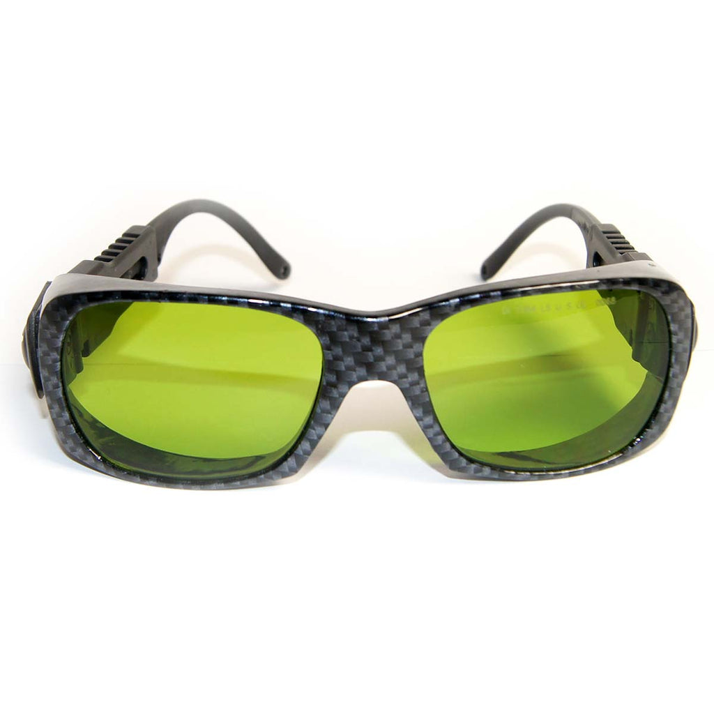 Laser Safety Glasses Green Lens Eyewear PPE DI 1064nm L5 CarbonFiber Print Frame