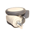 Lumenis 4.75-inch Caster Swivel Locking Wheel Off-White and Grey Parts As-Is