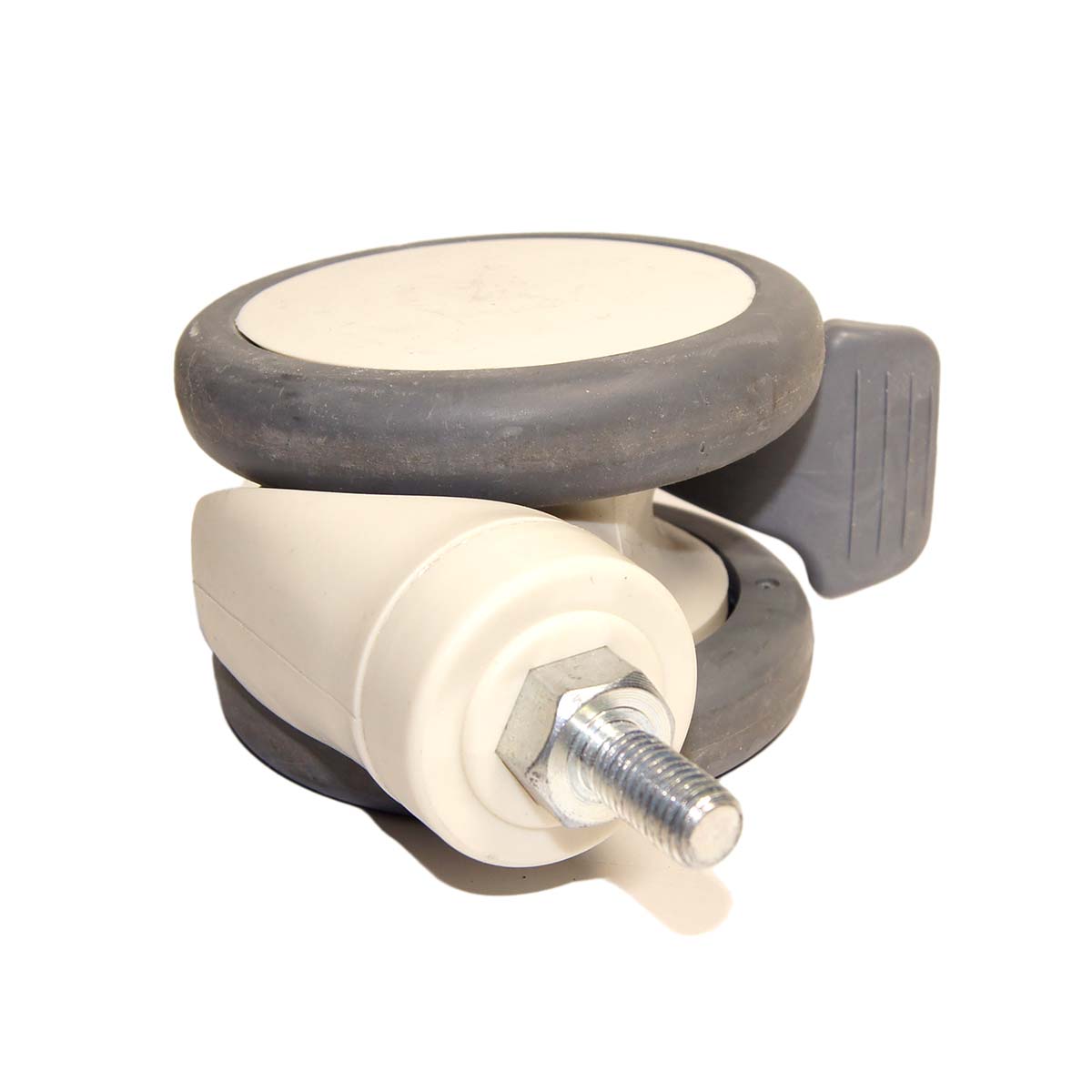 Lumenis 4.75-inch Caster Swivel Locking Wheel Off-White and Grey Parts As-Is